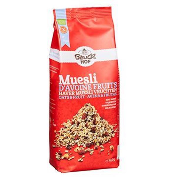 Imagen de MUESLI DE AVENA CON FRUTAS SIN AZÚCAR ORGÁNICO 450 GR - SIN GLUTEN (ALEMANIA)