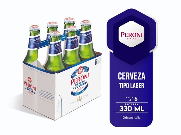 Imagen de PERONI NASTRO AZURRO SIX  PACK 330 ML (ITALIA)