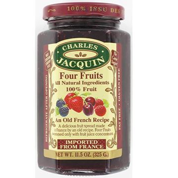 Picture of FOUR FRUIT JAM 325 GR - NO ADD SUGAR AND WITHOUT GLUTEN (FRANCE)