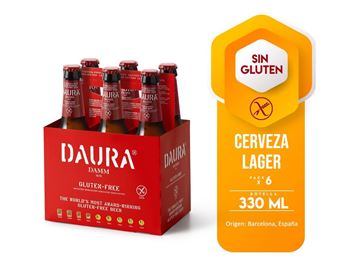 Imagen de DAMM DAURA GLUTEN FREE SIX PACK  B .330 ML (ESPAÑA)