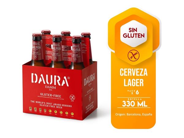 Imagen de DAMM DAURA GLUTEN FREE SIX PACK  B .330 ML (ESPAÑA)