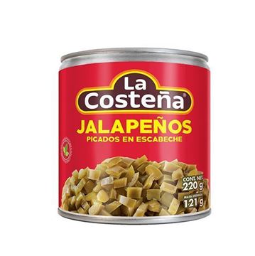 Imagen de CHILES JALAPEÑOS PICADOS 220 GR (MÉXICO)