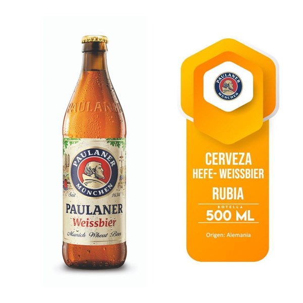 Imagen de PAULANER TRIGO RUBIA 500 ML (ALEMANIA)