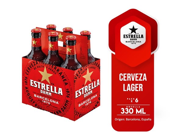 Imagen de ESTRELLA DAMM BARCELONA SIX PACK 330 ML (ESPAÑA)