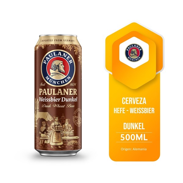 Imagen de PAULANER LATA TRIGO NEGRA 500 ML (ALEMANIA)