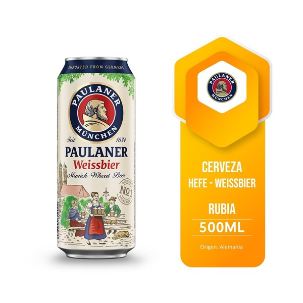 Imagen de PAULANER LATA TRIGO RUBIA 500 ML (ALEMANIA)