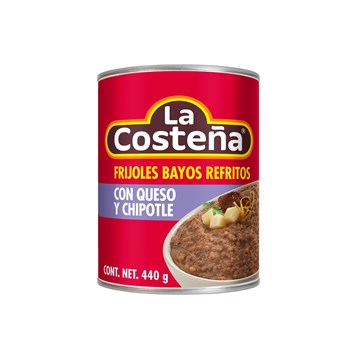 Imagen de FRIJOLES BAYOS REFRITOS CON QUESO Y CHIPOTLE 440 GR (MÉXICO)