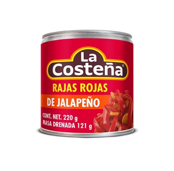 Imagen de RAJAS ROJAS DE JALAPEÑO 220 GR (MÉXICO)