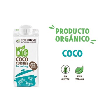 Imagen de BIO CREMA PARA COCINAR DE COCO 200 ML - SIN GLUTEN (ITALIA)