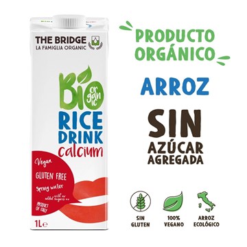 Imagen de BIO ARROZ CON CALCIO 1 LT - SIN GLUTEN Y SIN AZÚCAR AÑADIDA (ITALIA)