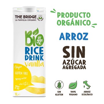 Imagen de BIO ARROZ CON VAINILLA 1 LT - SIN GLUTEN Y SIN AZÚCAR AÑADIDA (ITALIA)