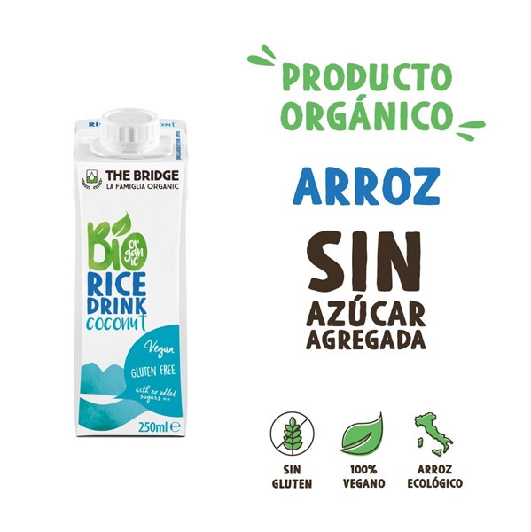 Imagen de BIO ARROZ CON COCO 250 ML - SIN GLUTEN Y SIN AZÚCAR AÑADIDA (ITALIA)