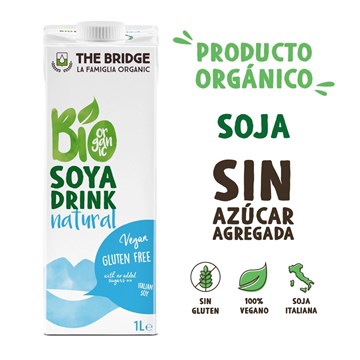 Imagen de BIO SOJA NATURAL 1 LT - SIN GLUTEN Y SIN AZÚCAR AÑADIDA (ITALIA)