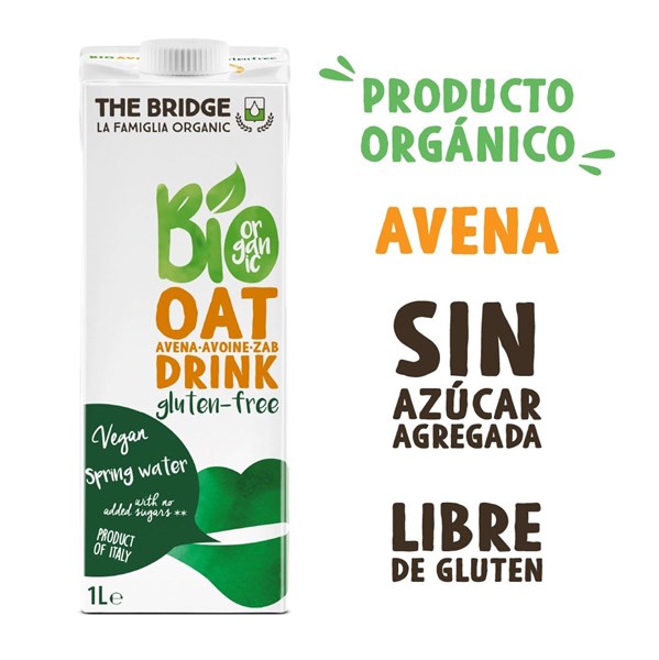 Imagen de BIO AVENA 1 LT - SIN GLUTEN Y SIN AZÚCAR AÑADIDA (ITALIA)